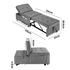 Oikiture 4 in 1 Convertible Sofa Bed Ottoman Couch Lounge Linen