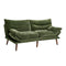 3 Seater Sofa Bed Recliner Convertible Chenille Green Beds