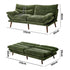 3 Seater Sofa Bed Recliner Convertible Chenille Green Beds