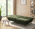 3 Seater Sofa Bed Recliner Convertible Chenille Green Beds
