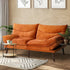 Oikiture Sofa Bed Recliner Couch Convertible Corduroy Burnt Orange