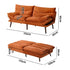 Oikiture Sofa Bed Recliner Couch Convertible Corduroy Burnt Orange