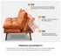Oikiture Sofa Bed Recliner Couch Convertible Corduroy Burnt Orange