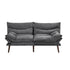 3 Seater Recliner Sofa Bed, Convertible Corduroy Lounge Couch, Grey Colour
