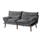 3 Seater Recliner Sofa Bed, Convertible Corduroy Lounge Couch, Grey Colour