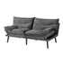 3 Seater Recliner Sofa Bed, Convertible Corduroy Lounge Couch, Grey Colour
