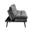 3 Seater Recliner Sofa Bed, Convertible Corduroy Lounge Couch, Grey Colour