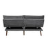 3 Seater Recliner Sofa Bed, Convertible Corduroy Lounge Couch, Grey Colour