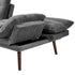 3 Seater Recliner Sofa Bed, Convertible Corduroy Lounge Couch, Grey Colour