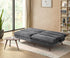 3 Seater Recliner Sofa Bed, Convertible Corduroy Lounge Couch, Grey Colour