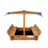 Kids Sandpit Wooden Sandbox Beach with Canopy