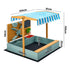 Kids Sandpit Outdoor Wooden Sandbox Beach Play Canopy