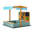 Kids Sandpit Outdoor Wooden Sandbox Beach Play Canopy