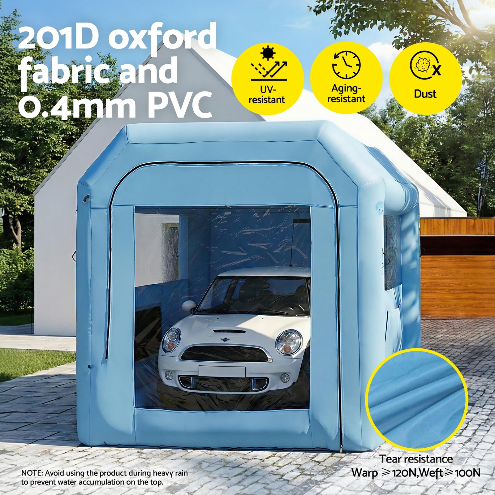 Inflatable Paint Booth 2.5X2.5X3M Inflatable Spray Booth with 550W Powerful Blower and Air Filter System, Round Roof with Light Hook, for Painting Bicycle, Motorcycle, Furniture Refinishing DIY