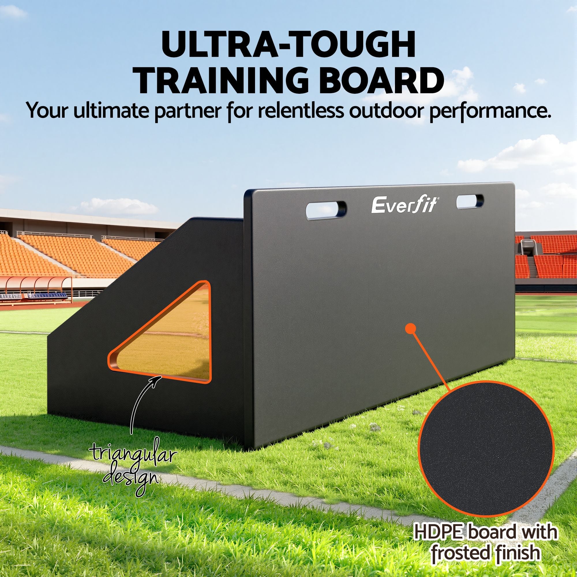 Soccer Rebounder Board – Adjustable 60°/90°, HDPE Surface, Steel Frame