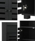 Oikiture Buffet Sideboard Storage Cabinet 2 Doors Black