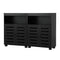 Shoes Storage Cabinet 2 Doors Black Set of 2