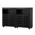 Shoes Storage Cabinet 2 Doors Black Set of 2