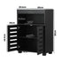 Shoes Storage Cabinet 2 Doors Black Set of 2