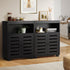 Shoes Storage Cabinet 2 Doors Black Set of 2
