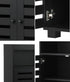 Shoes Storage Cabinet 2 Doors Black Set of 2