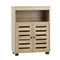 Shoes Storage Cabinet Organiser Shelf 2 Doors Brown