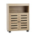 Shoes Storage Cabinet Organiser Shelf 2 Doors Brown