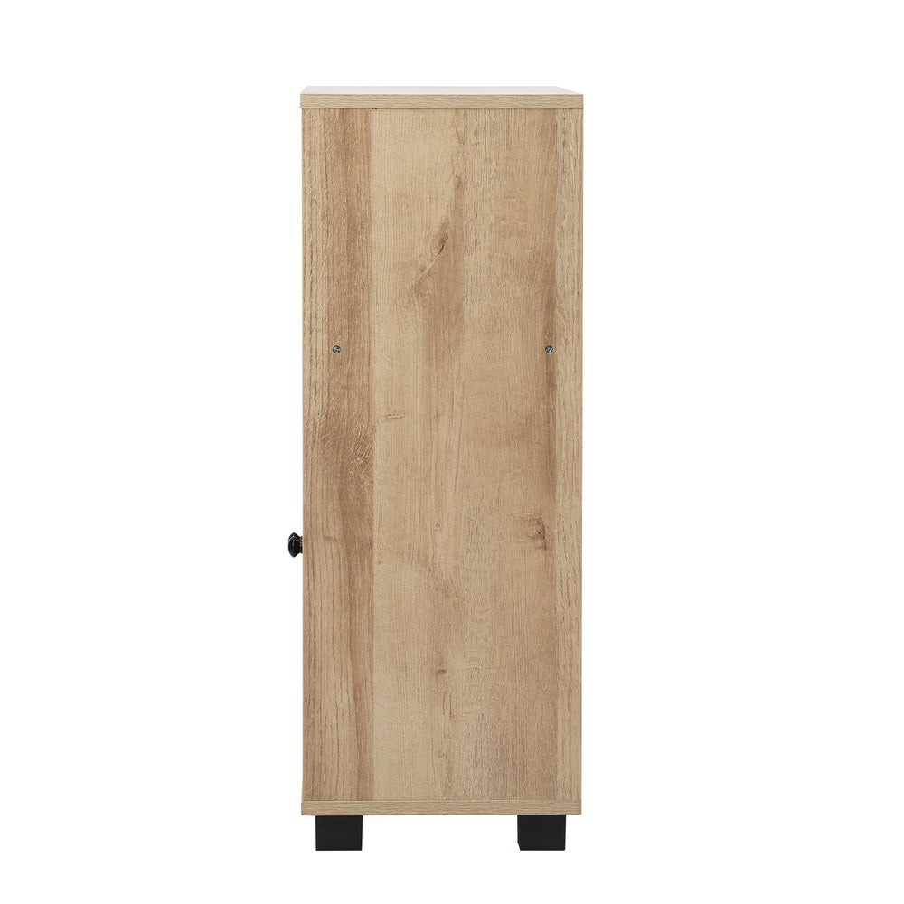 Shoes Storage Cabinet Organiser Shelf 2 Doors Brown