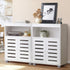 Shoes Storage Cabinet 2 Doors White Set of 2