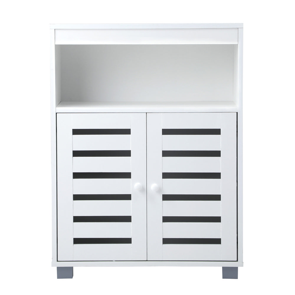 Shoes Storage Cabinet 2 Doors White Set of 2