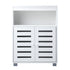 Shoes Storage Cabinet 2 Doors White Set of 2