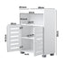 Shoes Storage Cabinet 2 Doors White Set of 2