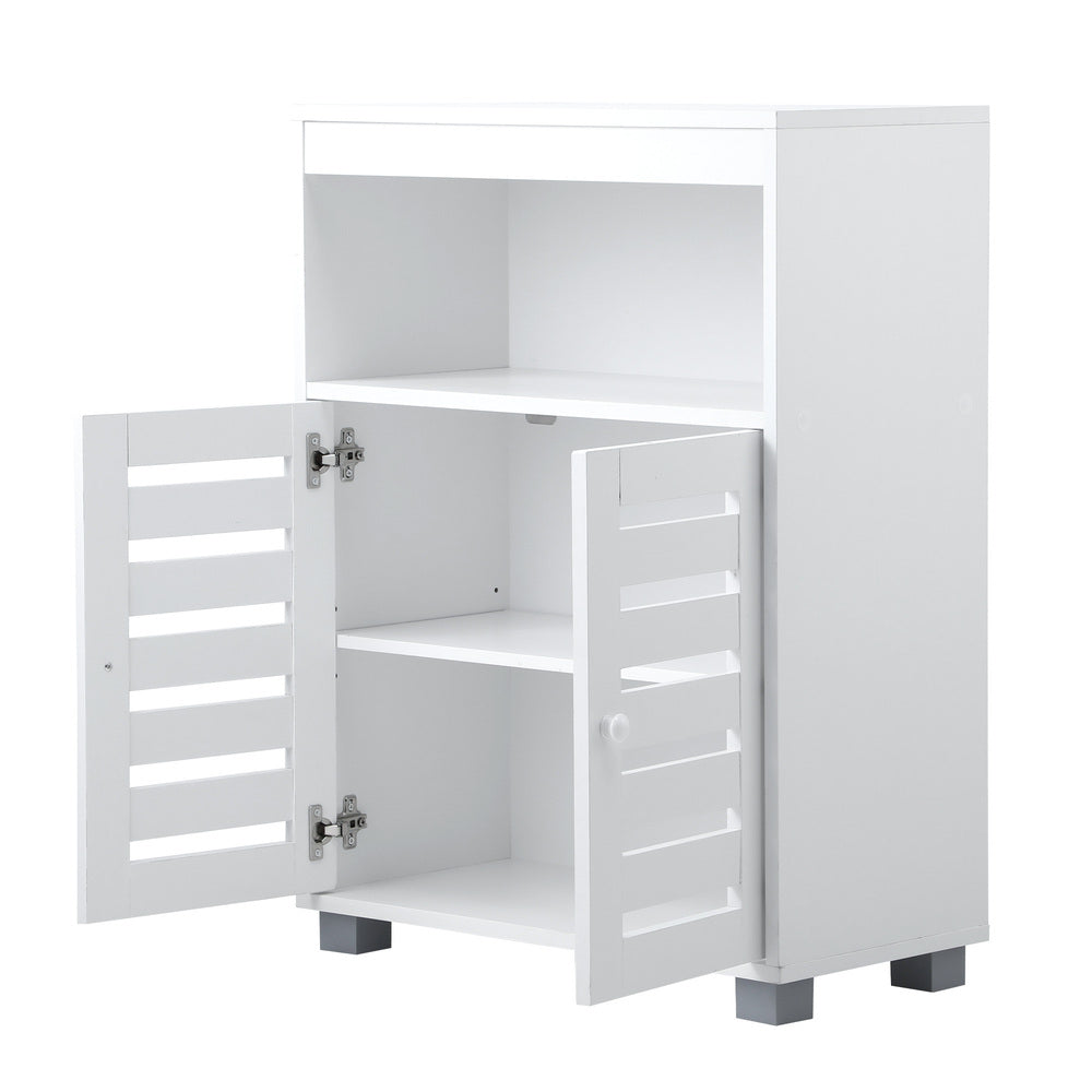 Shoes Storage Cabinet 2 Doors White Set of 2