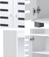 Shoes Storage Cabinet 2 Doors White Set of 2