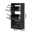 Shoe Storage Cabinet 3 Doors 45 Pairs Black