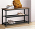 Shoe Bench Rack Shelf Storage 3-Tier Industrial Furniture