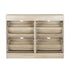Shoe Storage Cabinet 4 Compartment with Rows 2 Drawers