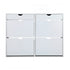 Shoe Cabinet – 4 Compartments, 2 Drawers, Adjustable Rows, White