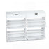 Shoe Cabinet – 4 Compartments, 2 Drawers, Adjustable Rows, White