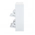 Shoe Cabinet – 4 Compartments, 2 Drawers, Adjustable Rows, White