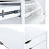 Shoe Cabinet – 4 Compartments, 2 Drawers, Adjustable Rows, White