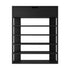 Oikiture Shoes Storage Rack 5-tier Shelves with Drawer Black