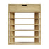 Oikiture Shoes Storage Rack 5-tier Shelves with Drawer Natural