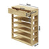 Oikiture Shoes Storage Rack 5-tier Shelves with Drawer Natural