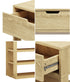 Oikiture Shoes Storage Rack 5-tier Shelves with Drawer Natural