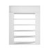 Oikiture Shoes Storage Rack 5-tier Shelves with Drawer White