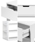 Oikiture Shoes Storage Rack 5-tier Shelves with Drawer White