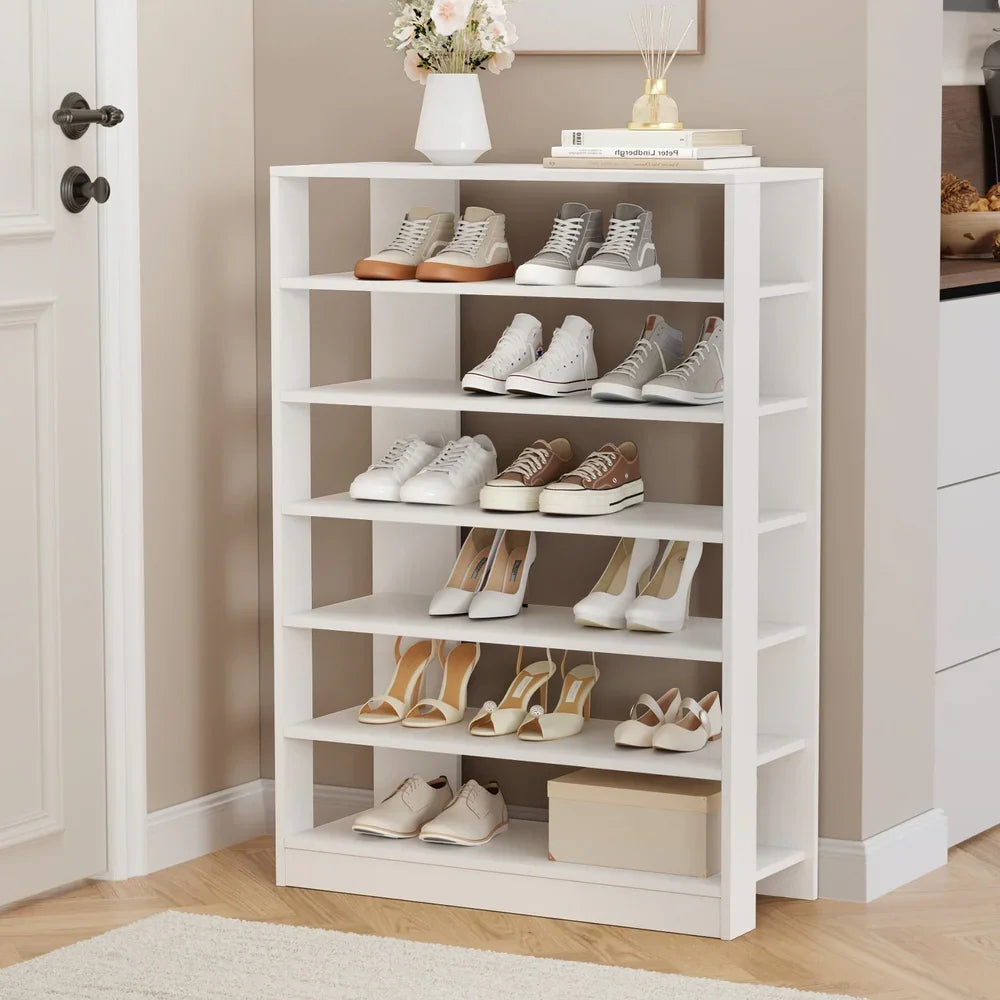 Shoe Rack 7 Tiers Shelf Storage Cabinet Organiser White