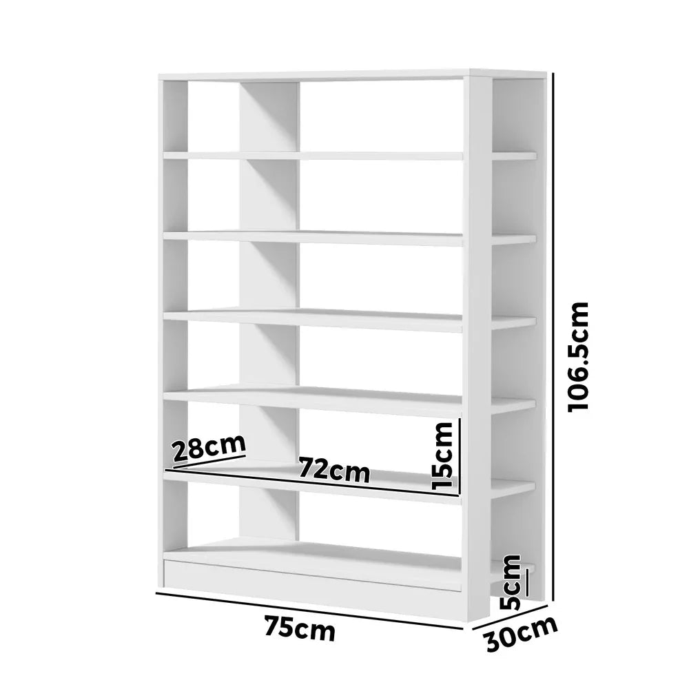 Shoe Rack 7 Tiers Shelf Storage Cabinet Organiser White