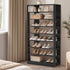 Oikiture Shoe Rack 9 Tiers Storage Cabinet 54 Pairs Black